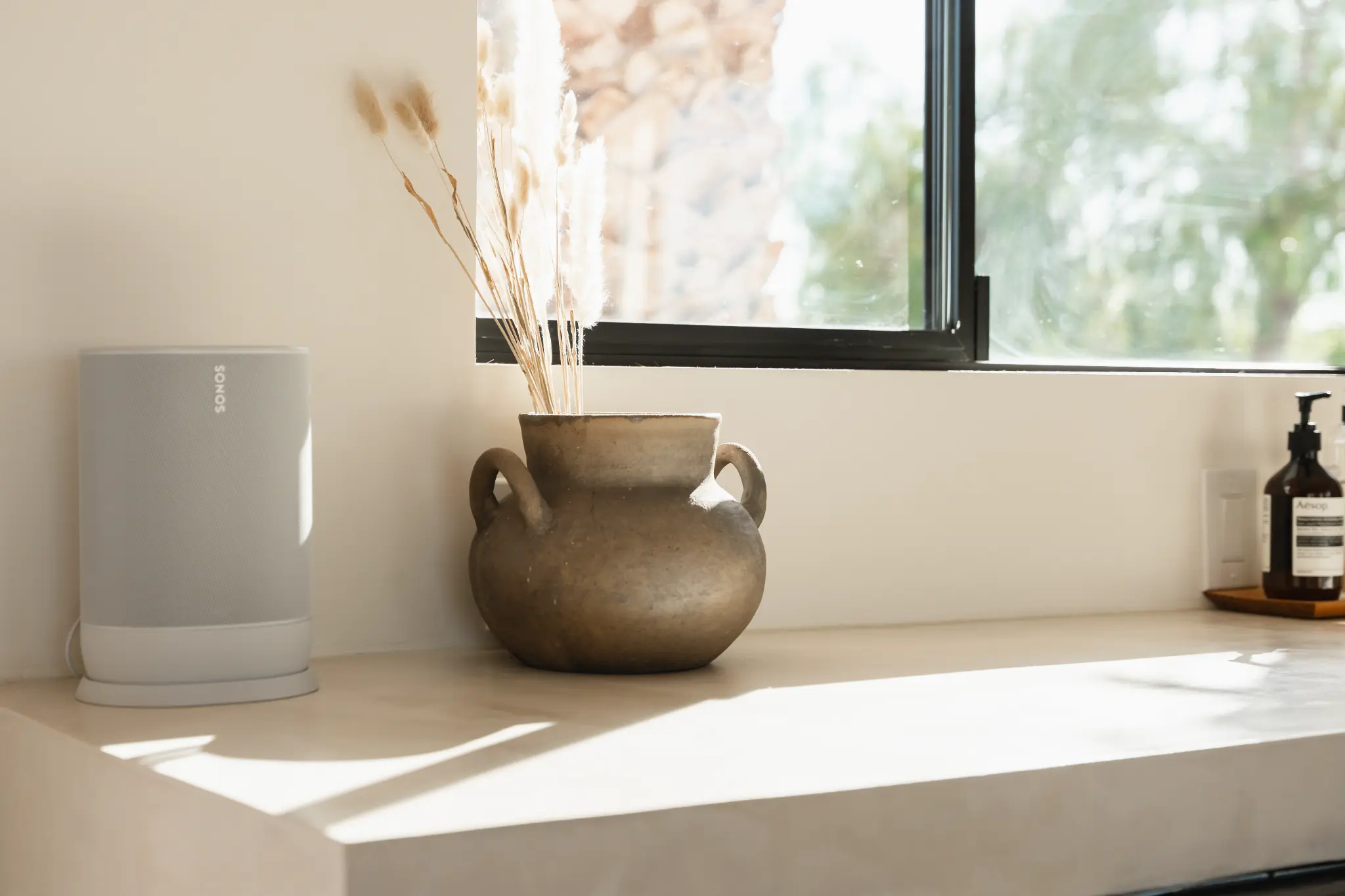 SaguaroHaus — kitchen and dining with dramatic natural light